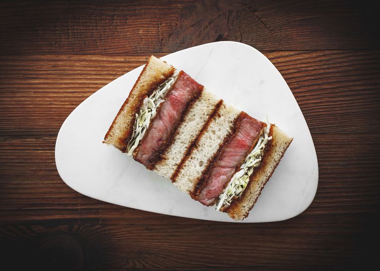 The Iberico Pork Katsu Sandwich at TaTa Eatery.. M Peach and Co